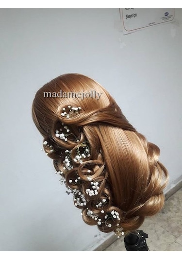 Renk Kuaför Eğitim Mankeni Çalışma Kafası Sentetik Fiber