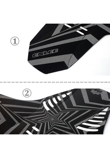 Pazly Dağ Bisikleti Çamurluk Ön Arka 26'' 27.5'' 29'' Drenaj Delikli Yansıtıcı Siyah Aksesuar Siyah