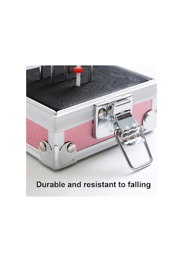 Mufunye 30 Delikli Oje Başlığı Saklama Kutusu, Taşınabilir, Gümüş