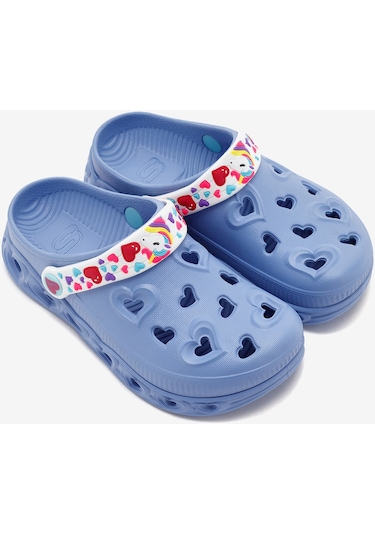 Skechers Foamies: Light Hearted - Unicorns & Sunshine Büyük Kız Çocuk Mavi Işıklı Terlik 308023l Ltbl Mavi