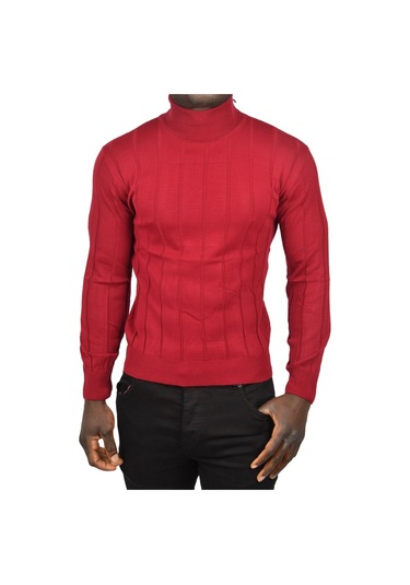 Deepsea Erkek Bordo Slim Fit Likralı Tam Balıkçı Yaka Çizgili Boğazlı Kazak 2505504 Bordo Deepsea Erkek Bordo Slim Fit Likralı Tam Balıkçı Yaka Çizgili Boğazlı Kazak 2505504 Bordo