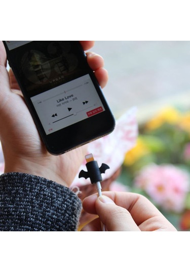 Singree Şirin Hayvan Figürlü Kablo Koruyucu - Kırılmayı Önler, Kolay Takılır, Mini Boyutlu