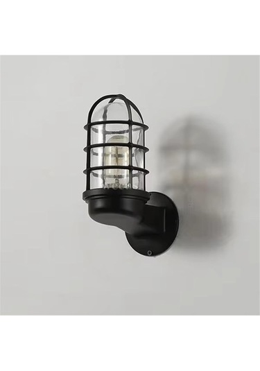 American Loft Açık Işık Endüstri Lambaları Cafe Restoran Pub Kulübü Merdiven Duvar Lambası Siyah, Serin Beyaz Siyah