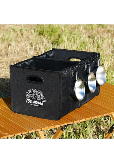 Homyl Açık Hava Kamp Saklama Çantası Pişirme Siyah Siyah