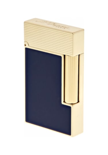 C16457 St Dupont Line 2 Blue Laquer Yellow Gold Çakmak