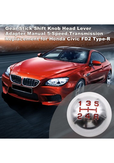 Teltree Honda Civic Fd2 Type-r İçin 5 Vitesli Dayanıklı Metal Vites Topuzu, Ergonomik Tasarım, Kolay Montaj. Gümüş