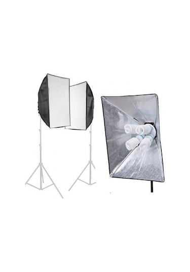Fancier Sfl-4 50x70cm 4 Duylu 2'li Ayaklı Çantalı Işık Seti Ampul Dahil