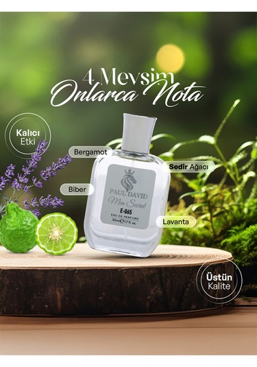 Hediyelik Set Özel Erkek Edp Parfüm Ve Siyah Deri Kartlık - E-065 Amber