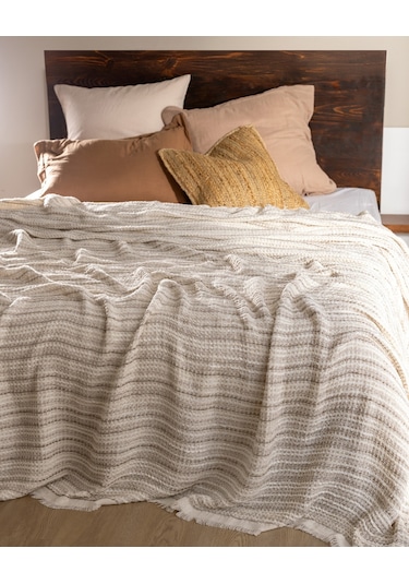 Marinos Çift Kişilik Yatak Örtüsü - Gri 8684427228692 Gri