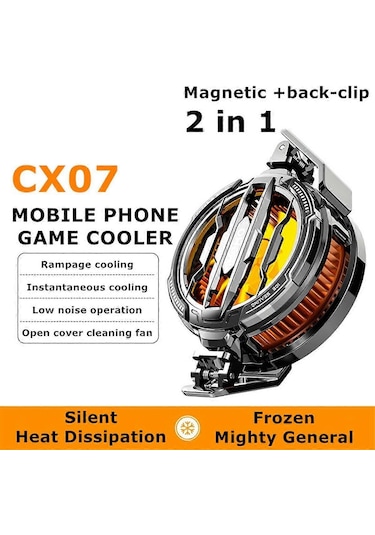 Memo Cx07 15w Manyetik & Arka Klipsli Android Oyun Ve Pubg İçin Yarı İletken Telefon Soğutucu
