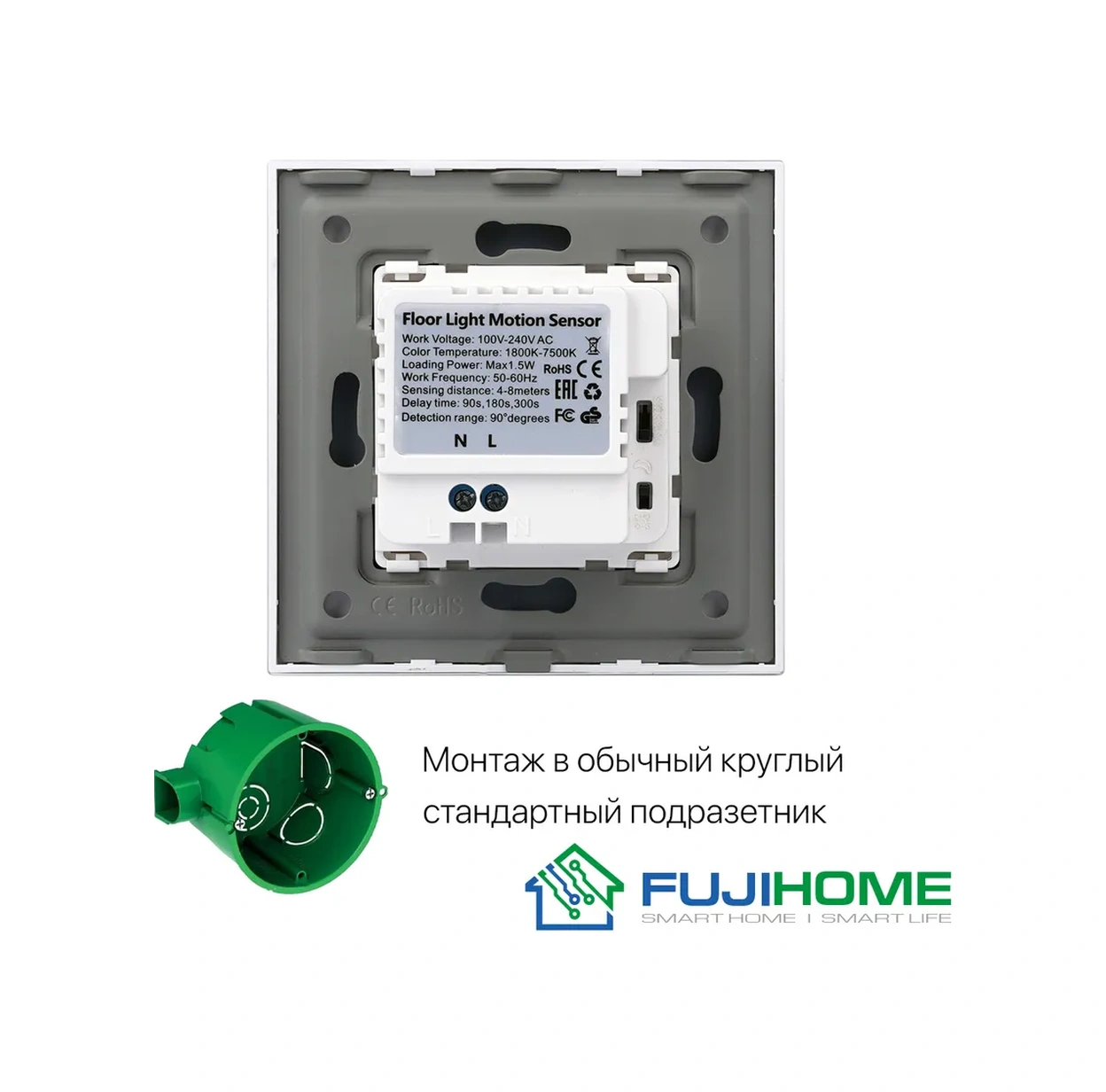 Fujıhome Merdiven İçin Hareket Sensörlü Aydınlatma Armatürü 276536936 Beyaz