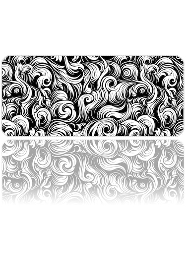 İlyuka Mousepad 70x30cm Büyük Boy Xl Mp367030 Blackwhite Abstract