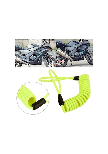 Motosiklet Disk Kilidi Güvenlikli Hatırlatma Kablosu 1 Mt 50 Cm