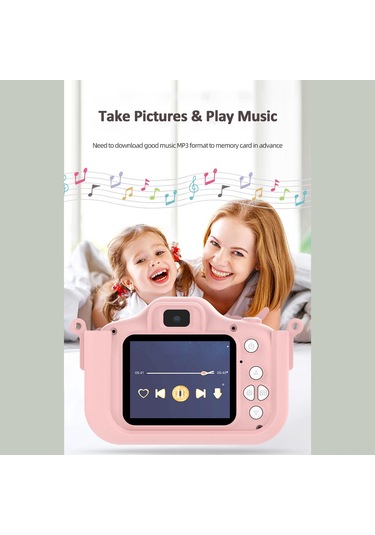 Kangvka Çocuklar İçin 48mp Çift Kameralı 1080p Hd Dijital Fotoğraf Makinesi, 2.0 Ips Ekran, 32gb Hafıza Kartı, Otg Özellikli, Mor