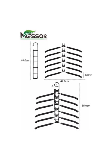 Messor Siyah Metal 12 Parça Çelik Eldivenli Askı Seti 160276182 Siyah
