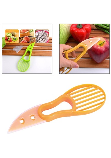 Suntek Avokado Dilimleyici 3'ü 1 Arada Kesici Çok Turuncu Turuncu Diğer
