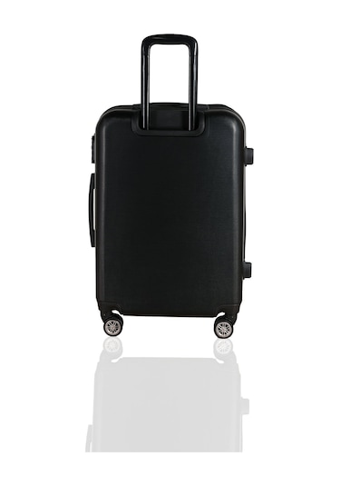 Polo&Sky Elmas Model Siyah Renk Orta Boy Valiz Bavul Siyah