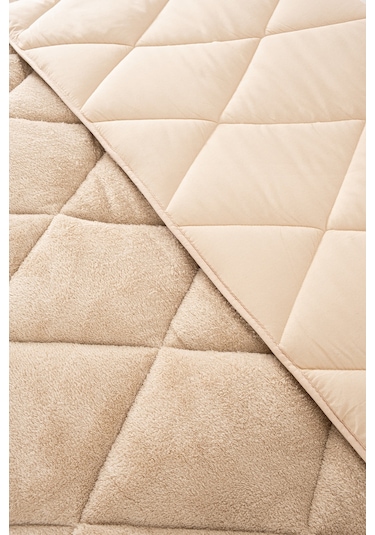 Tek Kişilik Wellsoft Yorgan - Çarşaflı Yastık Kılıflı Uyku Seti Bej