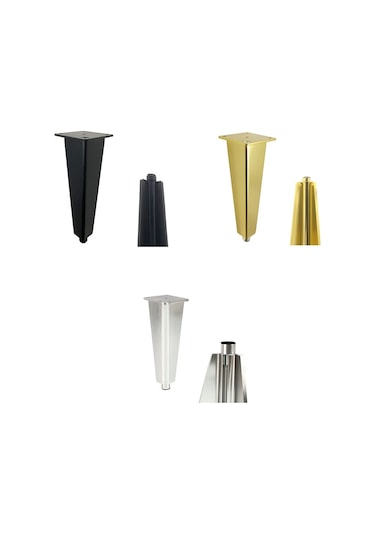 Sones Ayarlanabilir Tüm Alüminyum Mobilya Standı Ayakları, Yükseklik: 30cm Altın