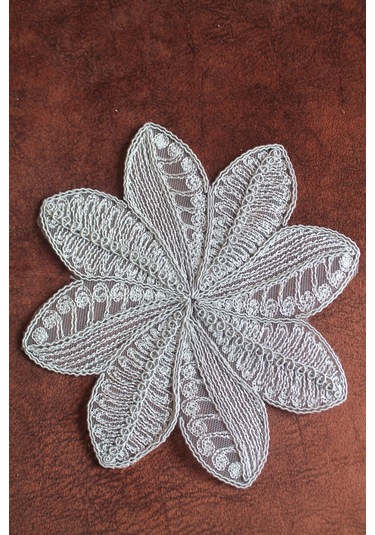 6 Adet Gri Fransız Tarzı Modern Rüzgar Gülü Bardak Altlığı Beyaz