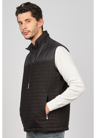 Daynax Erkek Içi Kürklü Cep Detaylı Yelek 492908 Siyah Siyah