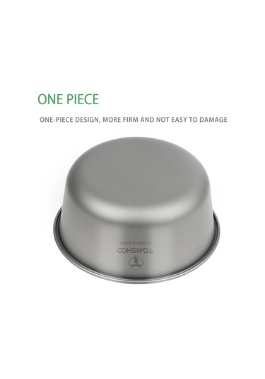 Tomshoo 500ml Titanyum Kase Yığılabilir Kamp Kasesi Kamp Dağ Yürüyüşü Seyahat İçin Gümüş