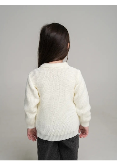 Djaza Kids Çocuklar İçin Örme Oversize Kazak 242518028 Sütlü