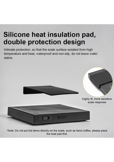 Reedark "profesyonel Kahve Terazisi: 0.1g Hassasiyet, 3 Mod, Usb-c Şarj, Zamanlayıcılı, Silikon Kılıflı" Siyah