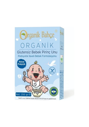 Organik Bahçe Glutensiz Bebek Pirinç Unu 250 G