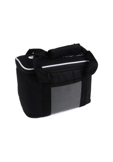 Homyl Yalıtımlı Öğle Yemeği Buz Torbası Tote Siyah Siyah