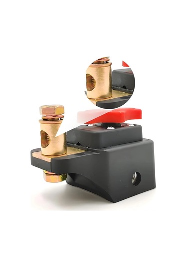 Fortunelane 12v-24v Akü Kesici Anahtarı - Tek Tıklama Güç Kontrolü, Kısa Devre Koruma, Tekne, Karavan, Rovyer, Çekici Uygun, Üst