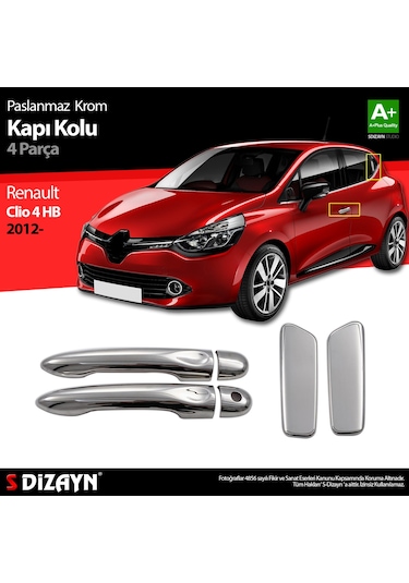 S-Dizayn Renault Clio 4 Hb Krom Kapı Kolu 4 Kapı 2012 Üzeri