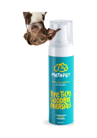 Metapet Köpek Bit Pire Dış Parazit Karşıtı Kuru Köpük Şampuan 200 ML