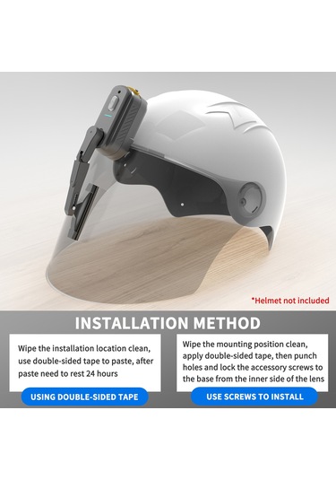 Geeksen Kask Şarj Edilebilir Motosiklet Kask Sileceği Evrensel 800 Mah Çok Renkli