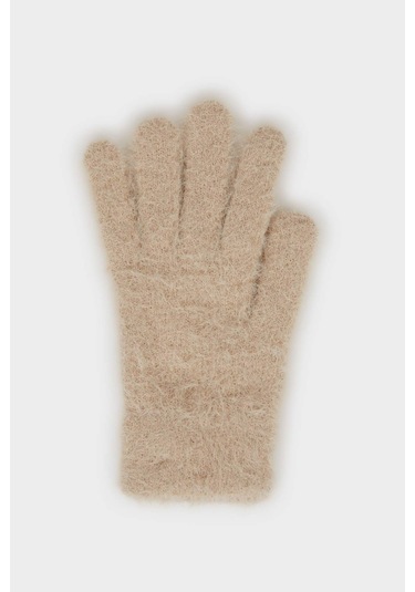 Defacto Kız Çocuk Triko Eldiven A6604a825wnbg303 Bej