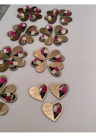 Magnet Kalpte Açan Çiçek Modeli Kişiye Özel