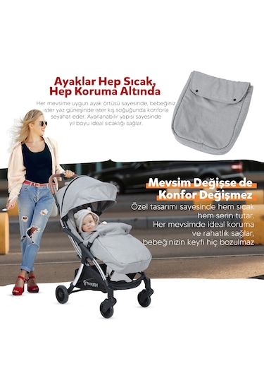 Huggy Easy Go Kabin Boy Otomatik Katlanır Bebek Arabası