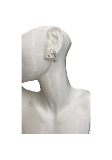 Kutup Yıldızı Tragus Pearsıng Çelik Kıkırdak Küpe 1 Adet Altın