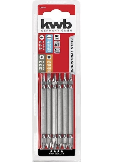 Kwb 6 Parça Çift Taraflı Bits Uç 100 mm - 49120910
