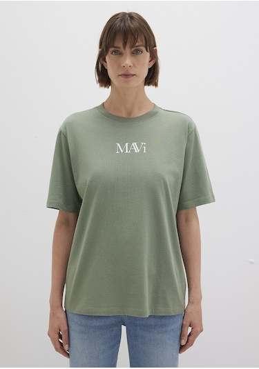 Mavi - Mavi Logo Baskılı Yeşil Tişört 1611594-81976 Yeşil