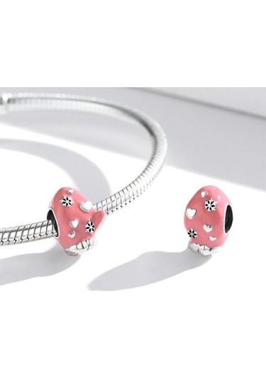 Fastbuy S925 Ayar Gümüş Pembe Eldiven Boncuk, For Pink Gloves, Çok Renkli, Kadınlar İçin El Divanları İçin Çok Renkli