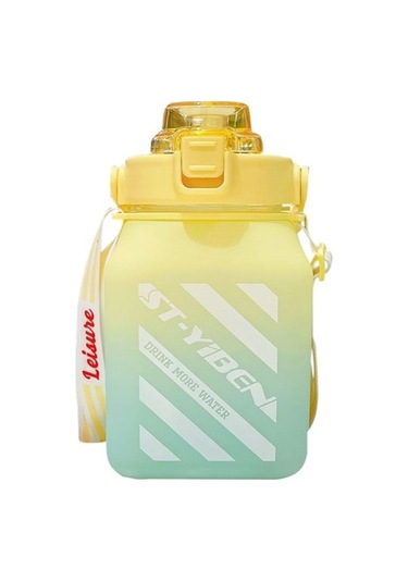 Novahub Yb0715 Bpa-free Fda 1500 Ml Sarı Su Şişesi Motivasyonlu Tasarım 615