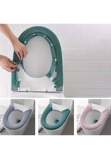 Elmpaly Yeşil 1 Adet Yumuşak Kalınlaştırılmış Yıkanabilir Klozet Kapağı Minderi Yeşil