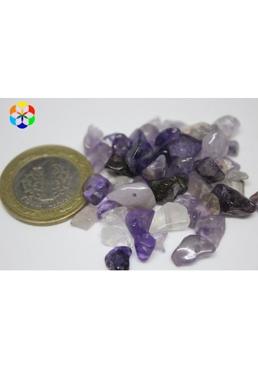 Delikli Ametist Taşı Mini Boy 50 Adet