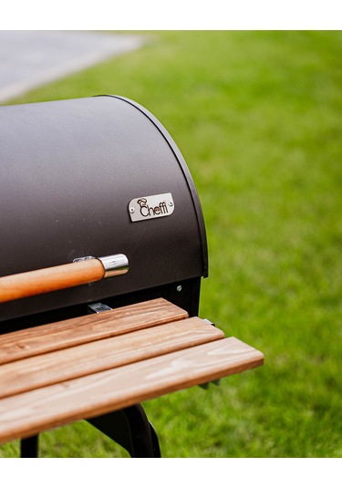 Grillord 75 Kömürlü Barbekü 2 Adet Döküm Izgaralı + Hediye Seti Önlük + Kılıf + 2 2 Kg Kömür Gümüş - Siyah