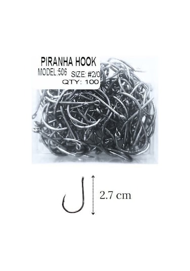 Piranha 506 Çapraz Delikli İğne No:2/0 100 Lü Paket
