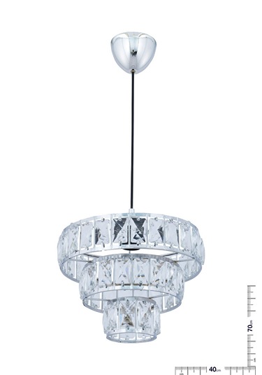 Sultan 40'lık Krom Lüx Taşlı Mutfak Salon Antre Yatak Ve Çocuk Odası Avize Krom