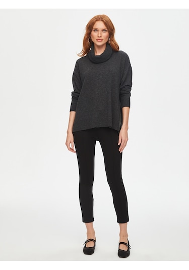Degaje Yaka Triko Bluz 69642 U69642154 Antrasit Melanj