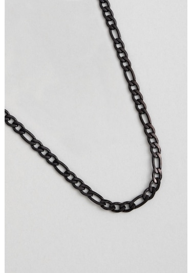 So Chic Klasik Siyah Rodyum Kaplama Çelik Erkek Kolye