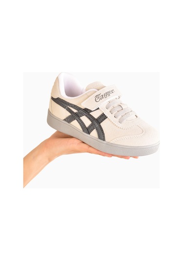 Etayger Çoçuk Kalın Taban Unisex Spor Ayakkabı Kaymaz Taban Sneakers Krem